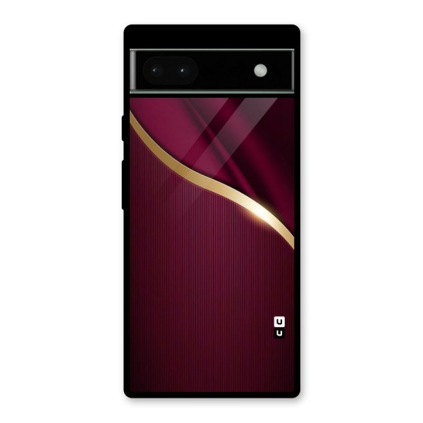Smooth Maroon Glass Back Case for Google Pixel 6a