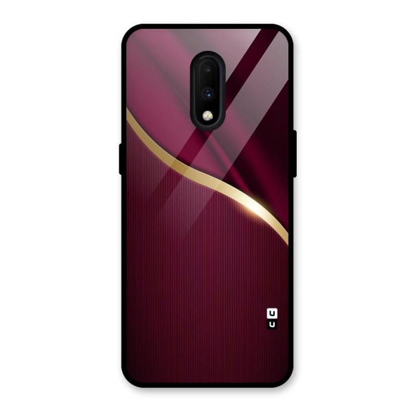 Smooth Maroon Glass Back Case for OnePlus 7