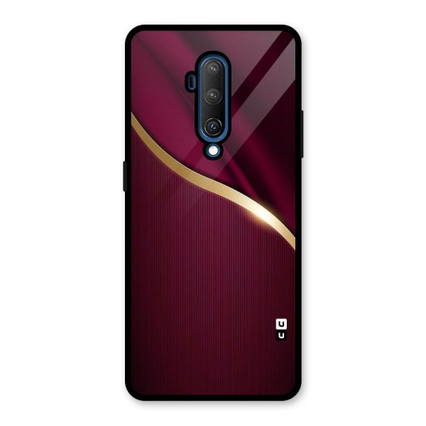 Smooth Maroon Glass Back Case for OnePlus 7T Pro