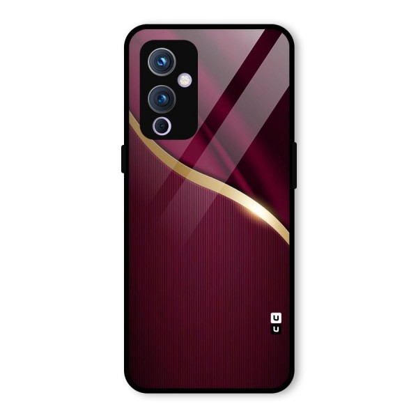 Smooth Maroon Glass Back Case for OnePlus 9