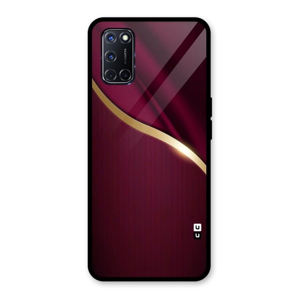 Smooth Maroon Glass Back Case for Oppo A52