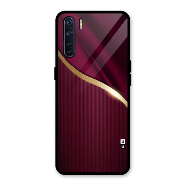 Smooth Maroon Glass Back Case for Oppo F15