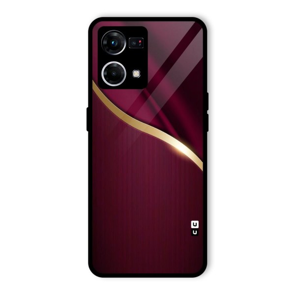 Smooth Maroon Glass Back Case for Oppo F21 Pro 4G