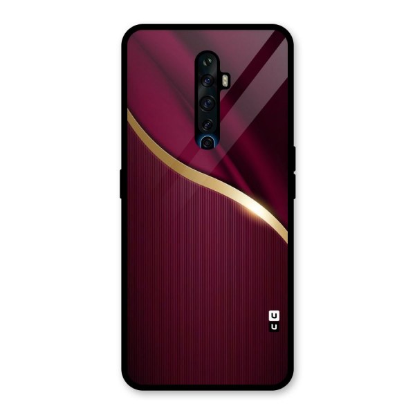 Smooth Maroon Glass Back Case for Oppo Reno2 Z