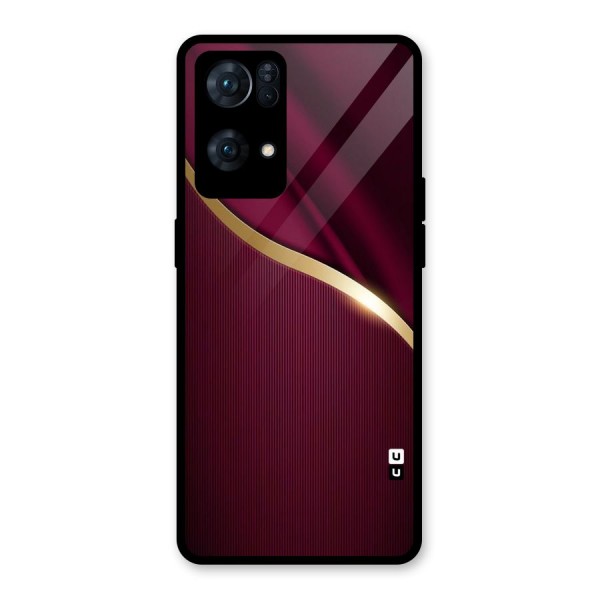 Smooth Maroon Glass Back Case for Oppo Reno7 Pro 5G