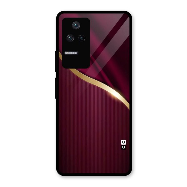 Smooth Maroon Glass Back Case for Poco F4 5G