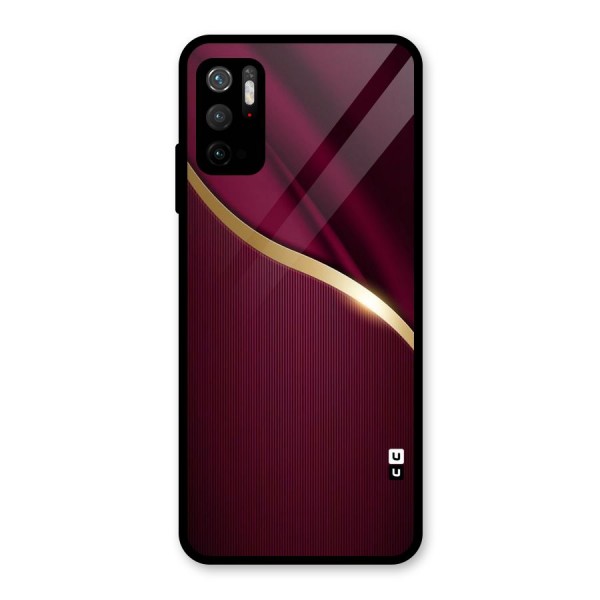 Smooth Maroon Glass Back Case for Poco M3 Pro 5G