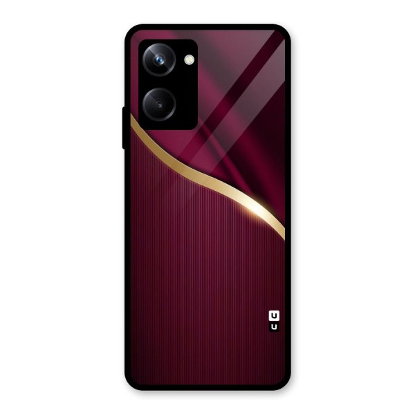 Smooth Maroon Glass Back Case for Realme 10 Pro