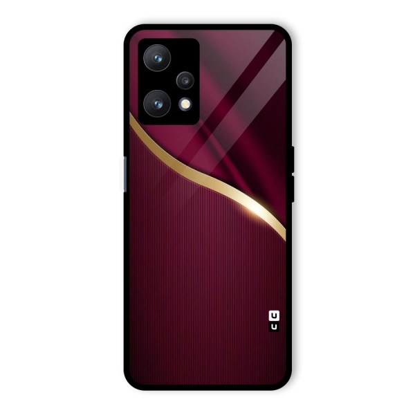 Smooth Maroon Glass Back Case for Realme 9 Pro 5G