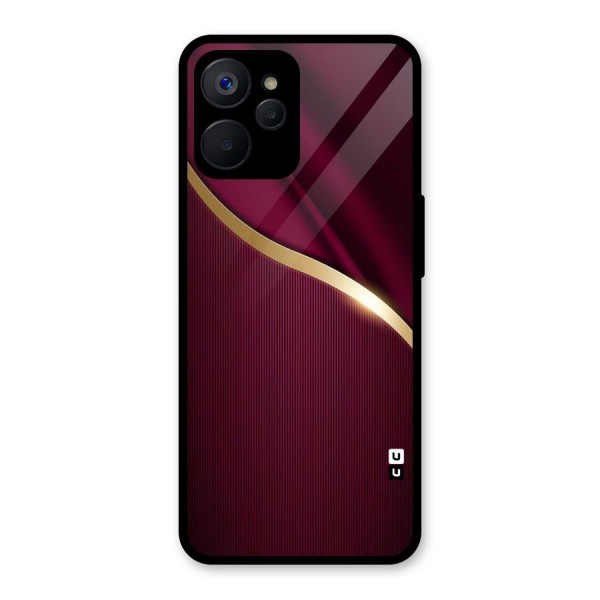 Smooth Maroon Glass Back Case for Realme 9i 5G