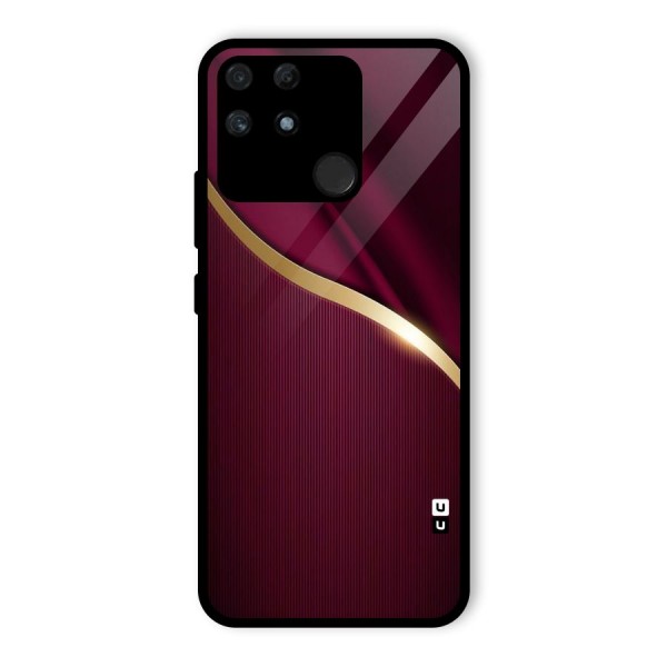 Smooth Maroon Glass Back Case for Realme Narzo 50A