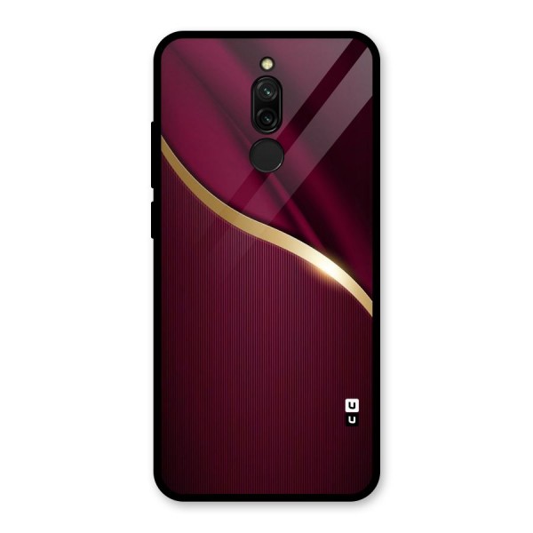 Smooth Maroon Glass Back Case for Redmi 8