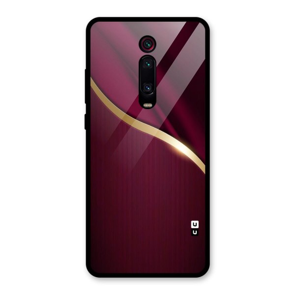 Smooth Maroon Glass Back Case for Redmi K20