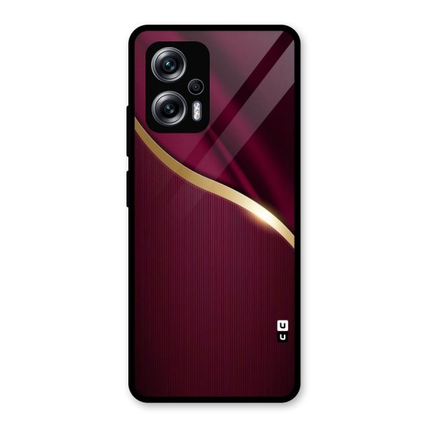 Smooth Maroon Glass Back Case for Redmi K50i