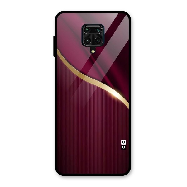 Smooth Maroon Glass Back Case for Redmi Note 10 Lite