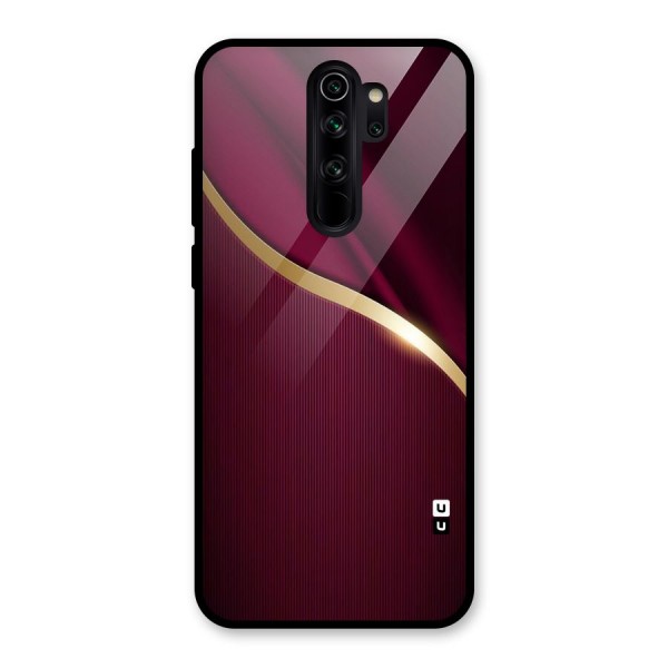 Smooth Maroon Glass Back Case for Redmi Note 8 Pro