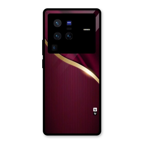 Smooth Maroon Glass Back Case for Vivo X80 Pro