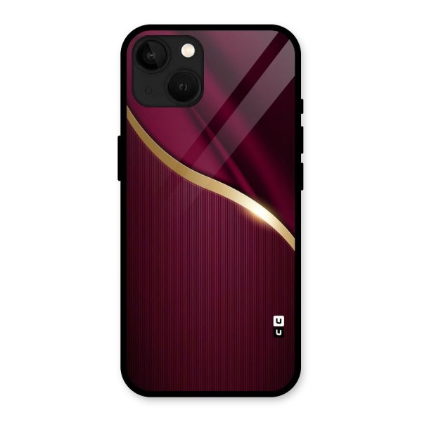 Smooth Maroon Glass Back Case for iPhone 13