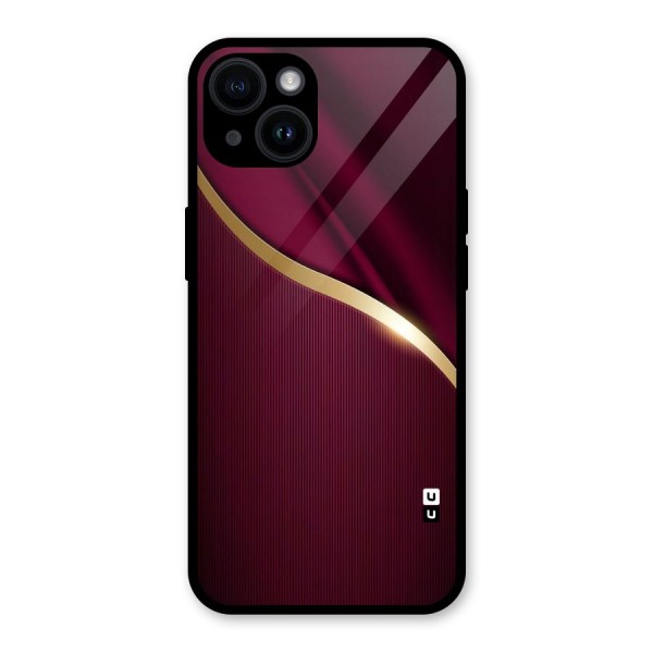 Smooth Maroon Glass Back Case for iPhone 14