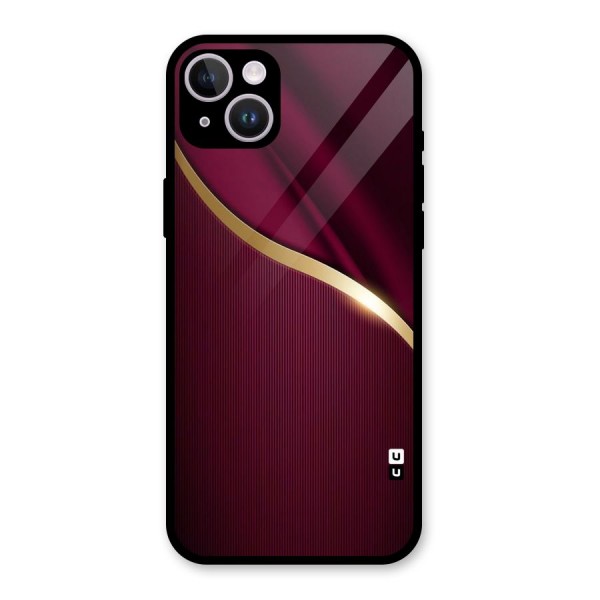 Smooth Maroon Glass Back Case for iPhone 14 Plus