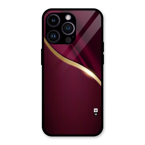 Smooth Maroon Glass Back Case for iPhone 14 Pro Max
