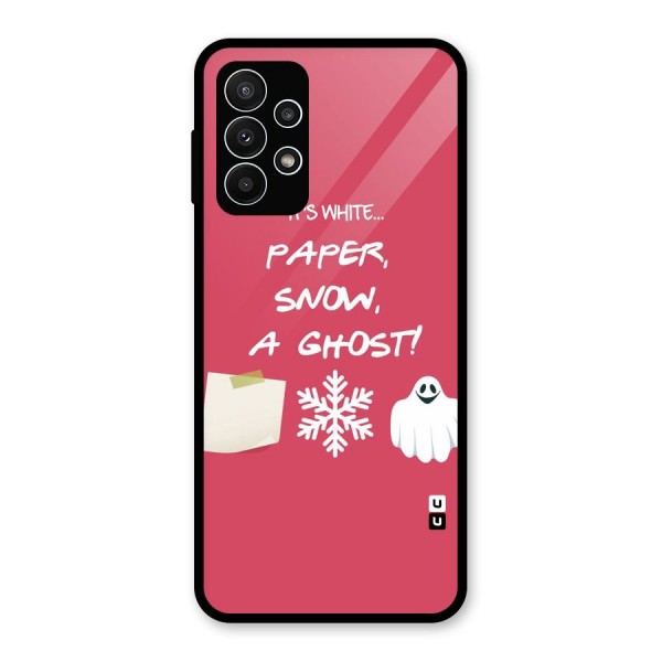 Snow Paper Glass Back Case for Galaxy A23