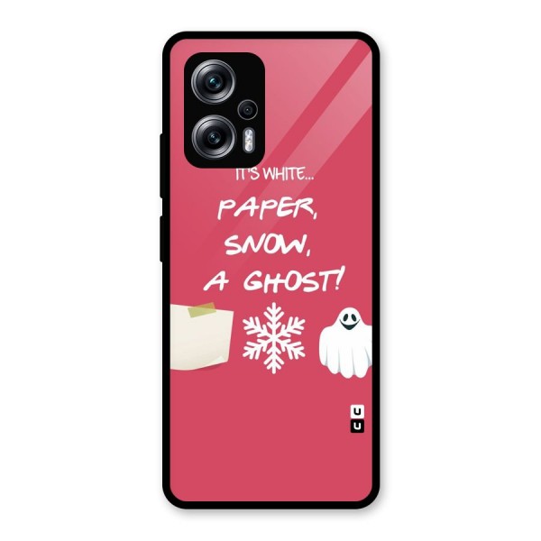 Snow Paper Glass Back Case for Redmi K50i