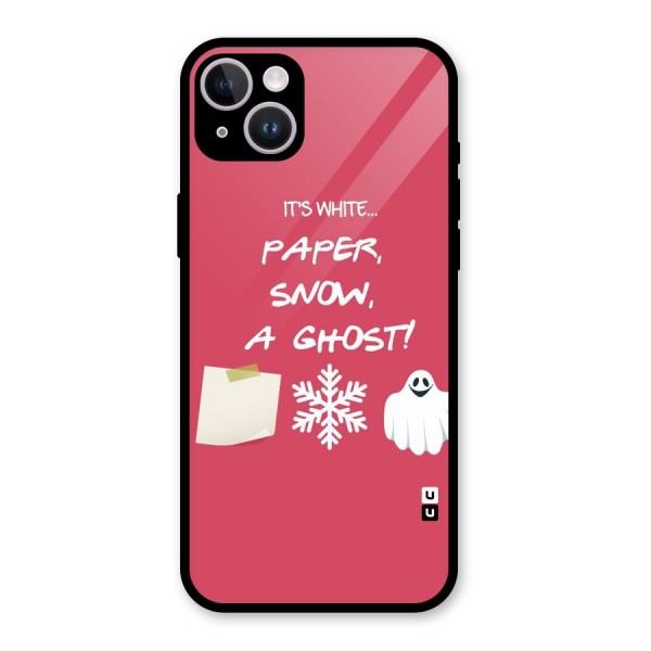 Snow Paper Glass Back Case for iPhone 14 Plus