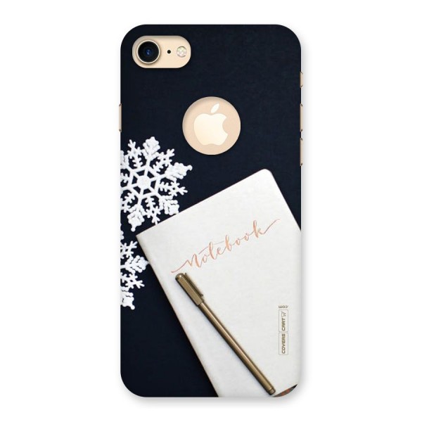 Snowflake Notebook Back Case for iPhone 8 Logo Cut