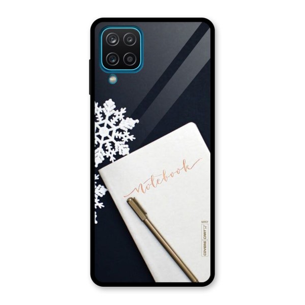 Snowflake Notebook Glass Back Case for Galaxy A12