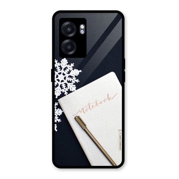 Snowflake Notebook Glass Back Case for Oppo K10 (5G)