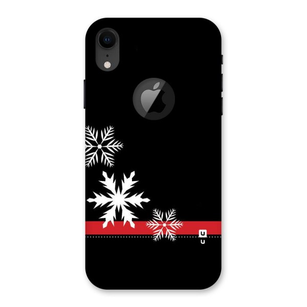 Snowflake Ribbon Back Case for iPhone XR Logo Cut