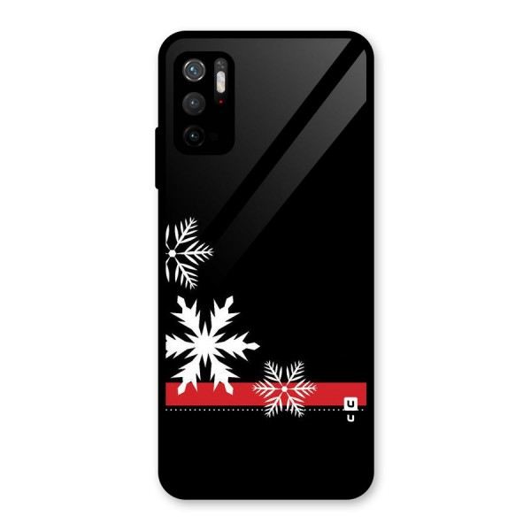 Snowflake Ribbon Glass Back Case for Poco M3 Pro 5G