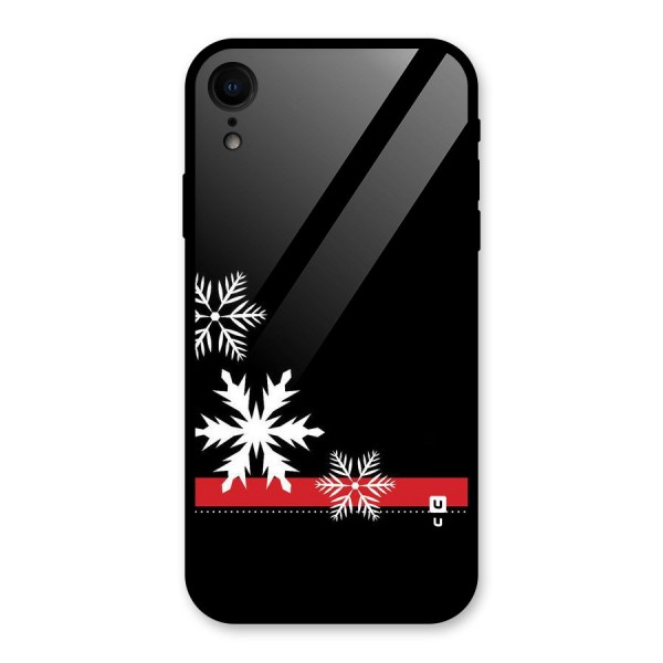 Snowflake Ribbon Glass Back Case for XR