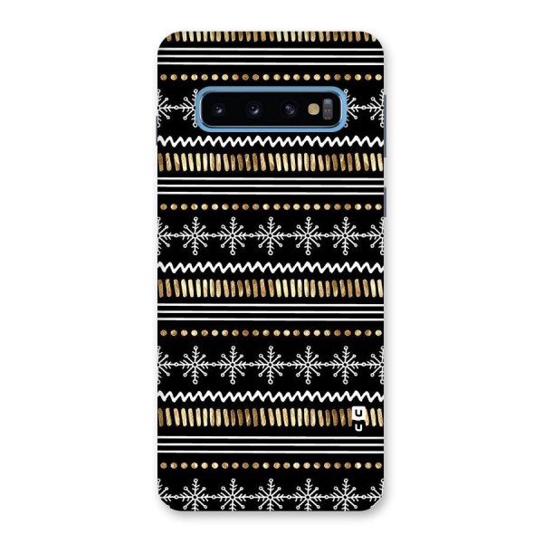 Snowflakes Gold Back Case for Galaxy S10