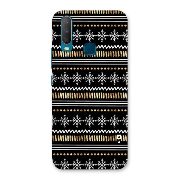 Snowflakes Gold Back Case for Vivo Y12