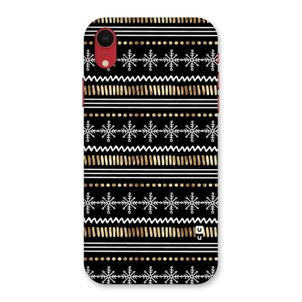 Snowflakes Gold Back Case for iPhone XR