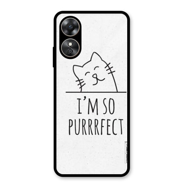 So Purrfect Glass Back Case for Oppo A17