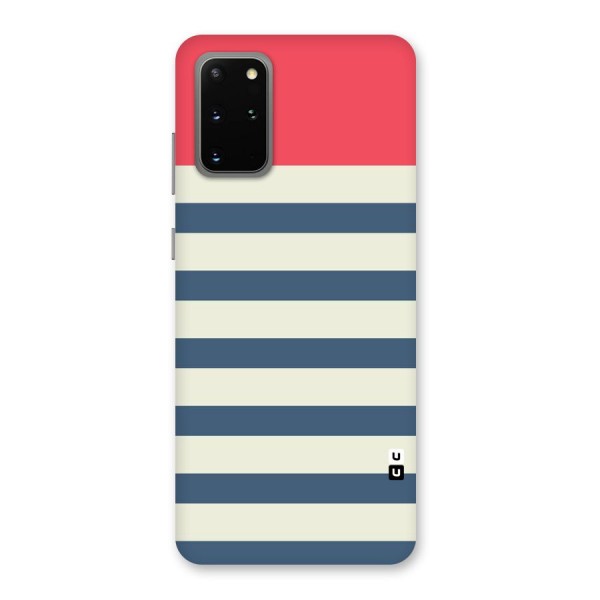 Solid Orange And Stripes Back Case for Galaxy S20 Plus