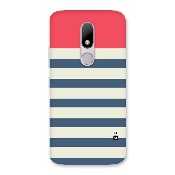 Solid Orange And Stripes Back Case for Moto M