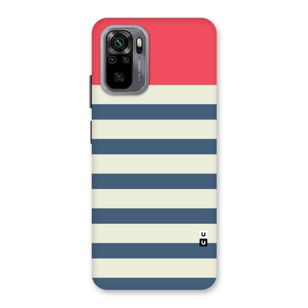 Solid Orange And Stripes Back Case for Redmi Note 10