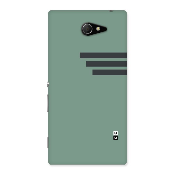 Solid Sports Stripe Back Case for Sony Xperia M2