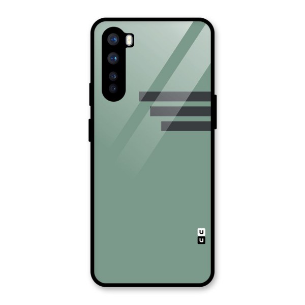 Solid Sports Stripe Glass Back Case for OnePlus Nord