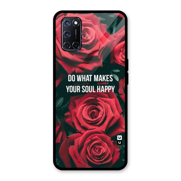 Soul Happy Glass Back Case for Oppo A52