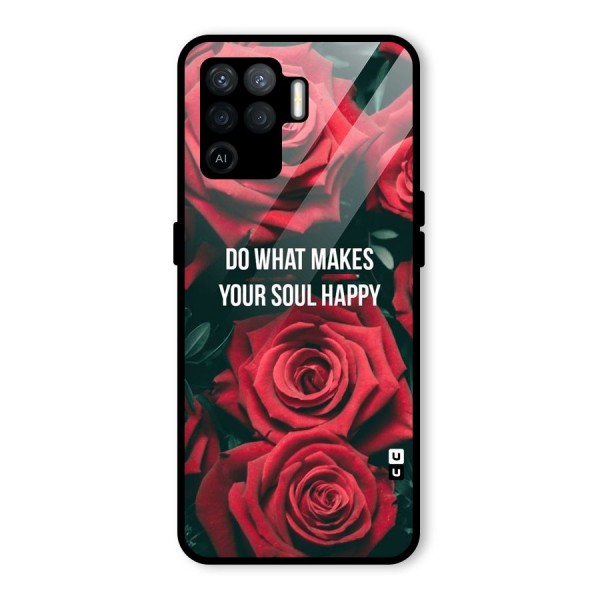 Soul Happy Glass Back Case for Oppo F19 Pro