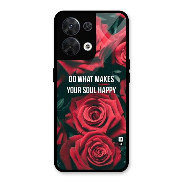 Soul Happy Glass Back Case for Oppo Reno8 5G