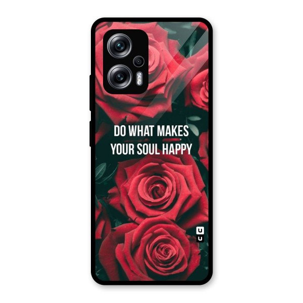 Soul Happy Glass Back Case for Redmi K50i