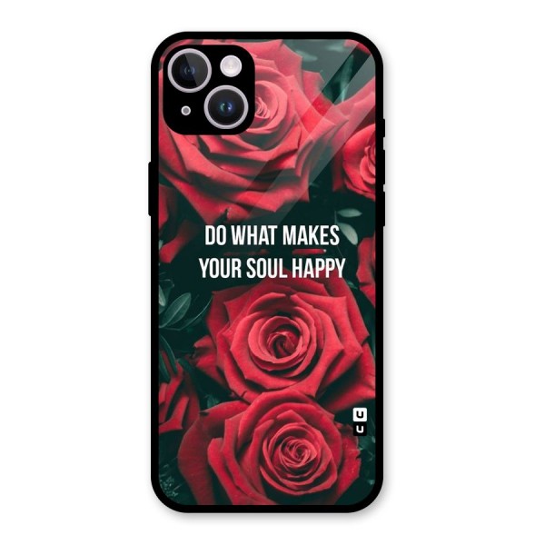 Soul Happy Glass Back Case for iPhone 14 Plus