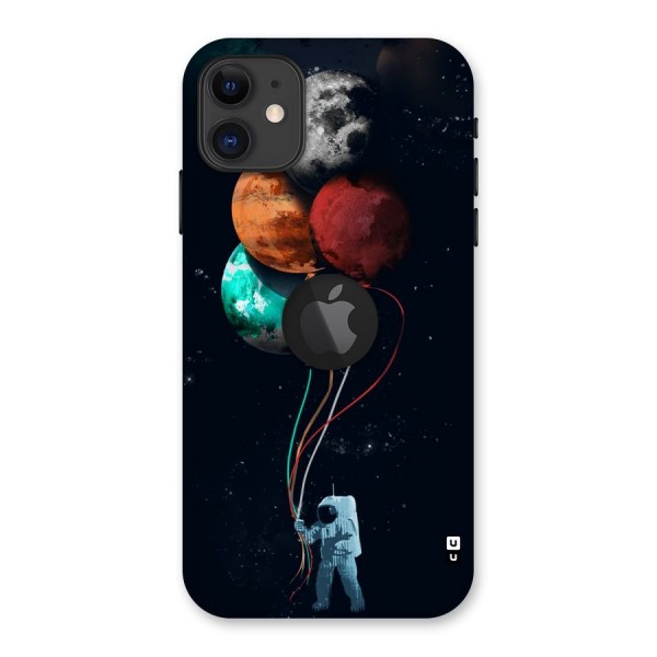 Space Balloons Back Case for iPhone 11 Logo Cut