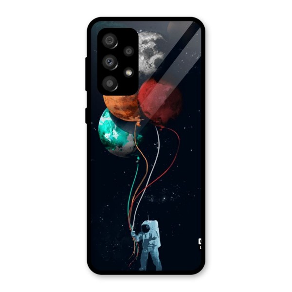 Space Balloons Glass Back Case for Galaxy A32